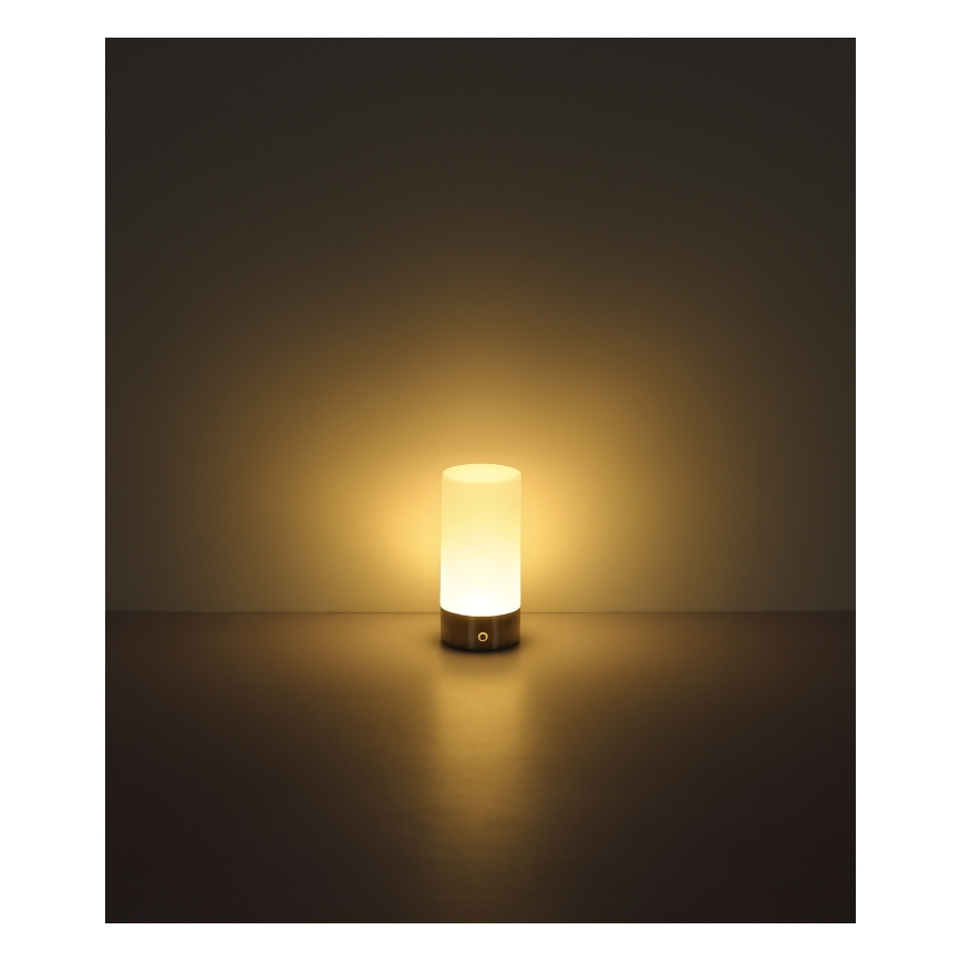 Globo - Lampada da tavolo LED RGBW Dimmerabile touch per esterni LED/1,8W/5V 1500 mAh IP44 cromo opaco