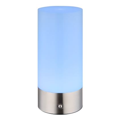 Globo - Lampada da tavolo LED RGBW Dimmerabile touch per esterni LED/1,8W/5V 1500 mAh IP44 cromo opaco