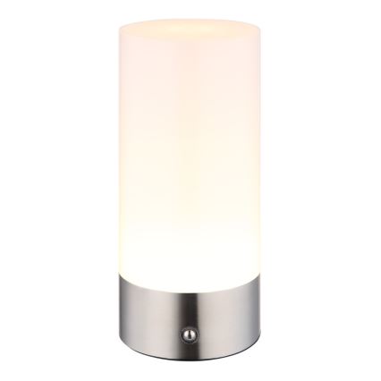 Globo - Lampada da tavolo LED RGBW Dimmerabile touch per esterni LED/1,8W/5V 1500 mAh IP44 cromo opaco