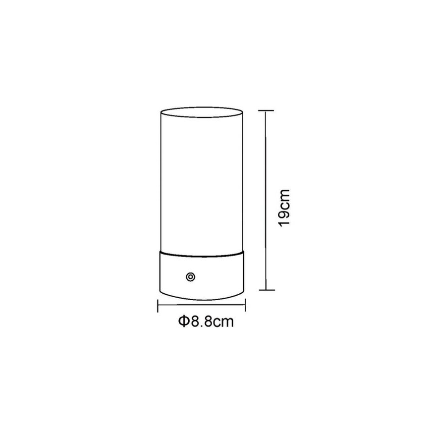 Globo - Lampada da tavolo LED RGBW Dimmerabile touch per esterni LED/1,8W/5V 1500 mAh IP44 cromo opaco