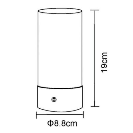 Globo - Lampada da tavolo touch per esterni LED RGBW Dimmerabile LED/1,8W/5V 1500 mAh nero