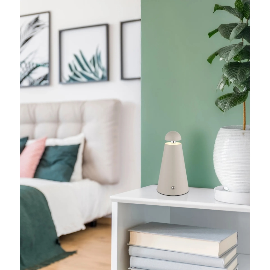 Globo - Lampada da tavolo ricaricabile a LED dimmerabile con controllo a sfioramento, LED/1,2W/5V 1200 mAh