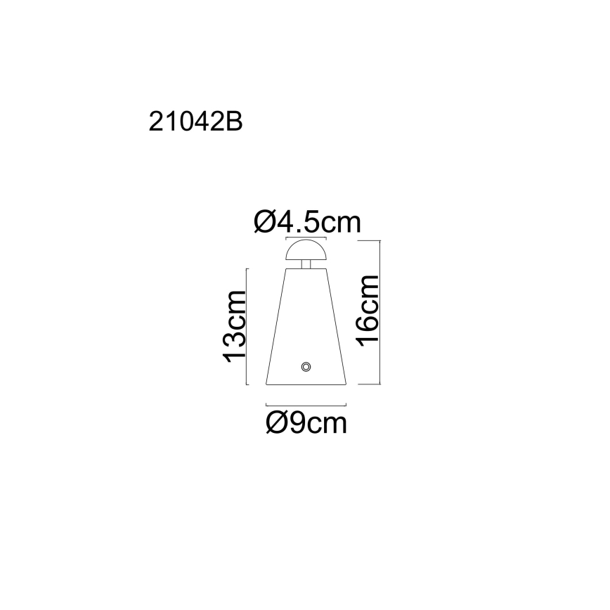 Globo - Lampada da tavolo ricaricabile a LED dimmerabile con controllo a sfioramento, LED/1,2W/5V 1200 mAh