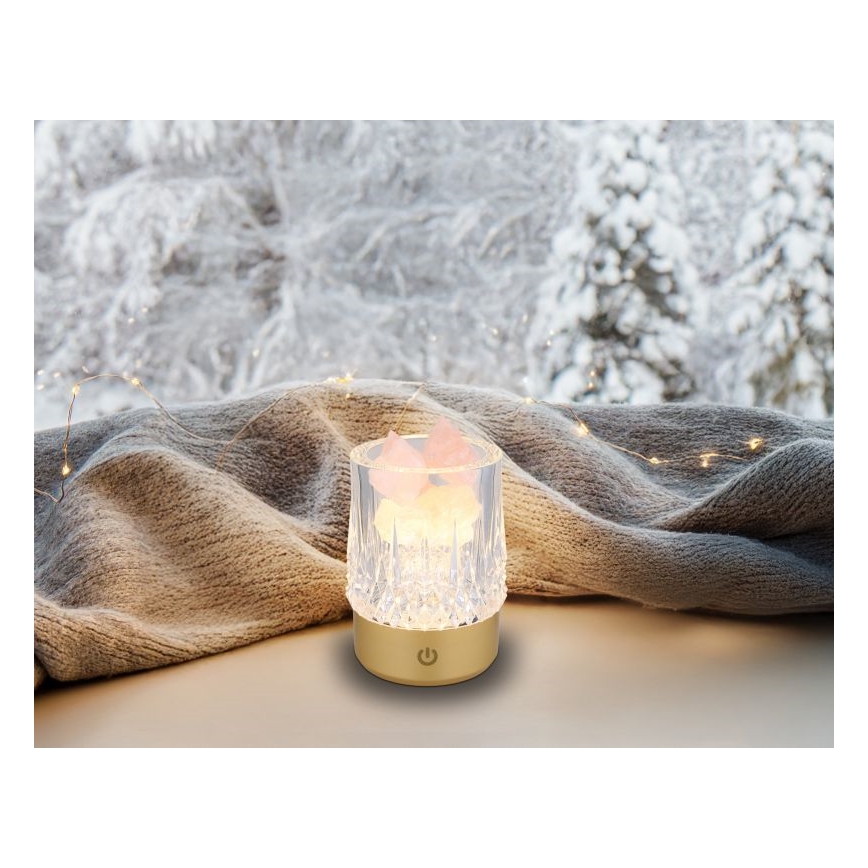 Globo - Lampada da tavolo touch dimmerabile LED/1W/5V 3000K 1200 mAh oro