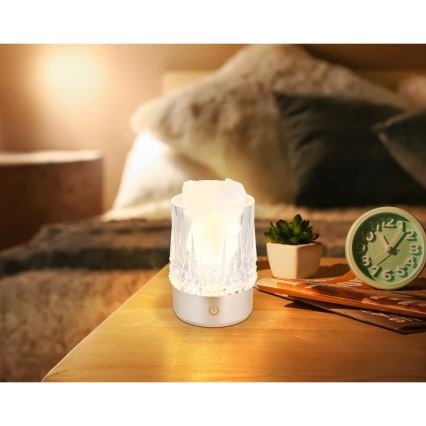 Globo - Lampada da tavolo dimmerabile con controllo touch LED/1W/5V 3000K 1200 mAh argento