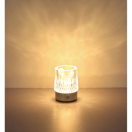 Globo - Lampada da tavolo dimmerabile con controllo touch LED/1W/5V 3000K 1200 mAh argento