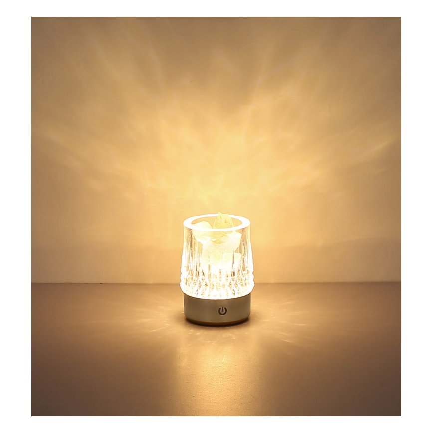 Globo - Lampada da tavolo dimmerabile con controllo touch LED/1W/5V 3000K 1200 mAh argento