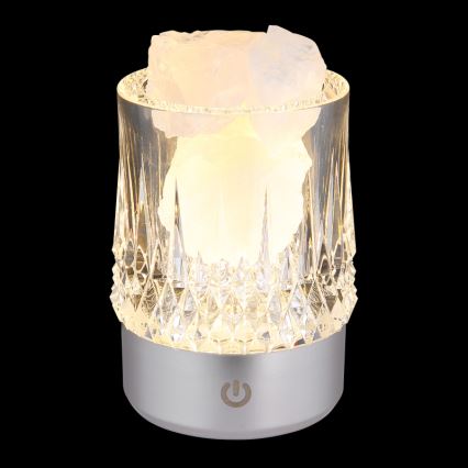 Globo - Lampada da tavolo dimmerabile con controllo touch LED/1W/5V 3000K 1200 mAh argento