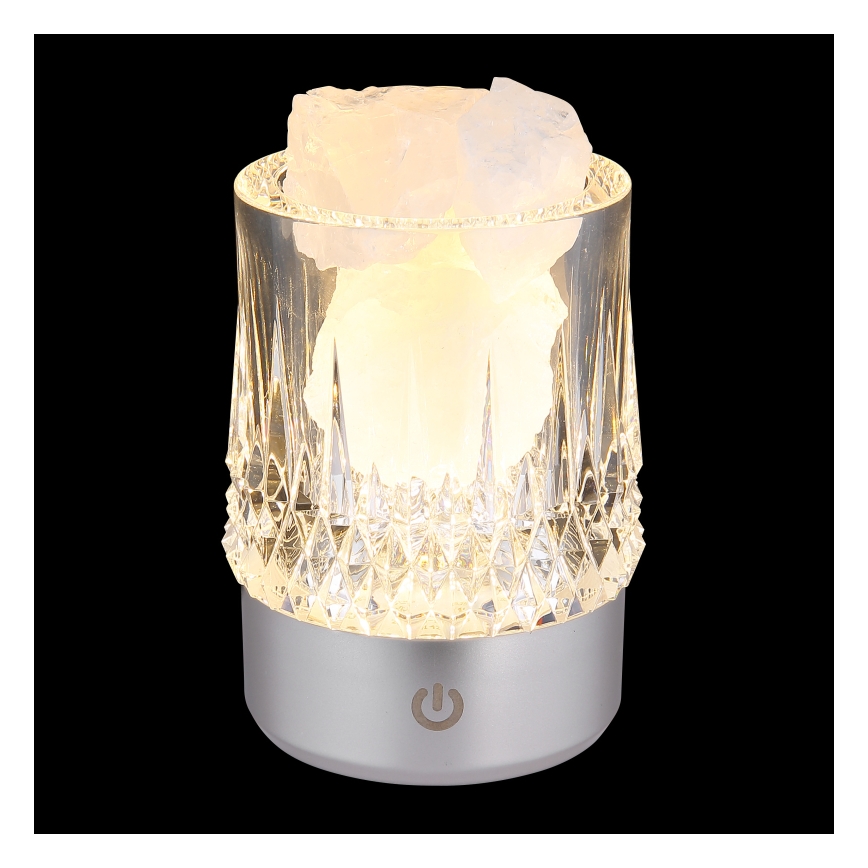 Globo - Lampada da tavolo dimmerabile con controllo touch LED/1W/5V 3000K 1200 mAh argento
