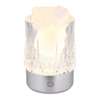 Globo - Lampada da tavolo dimmerabile con controllo touch LED/1W/5V 3000K 1200 mAh argento