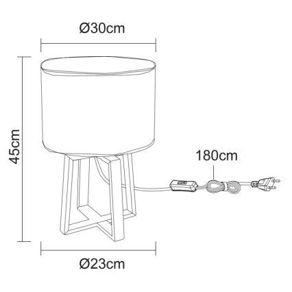 Globo - Lampada da tavolo 1xE14/40W/230V marrone