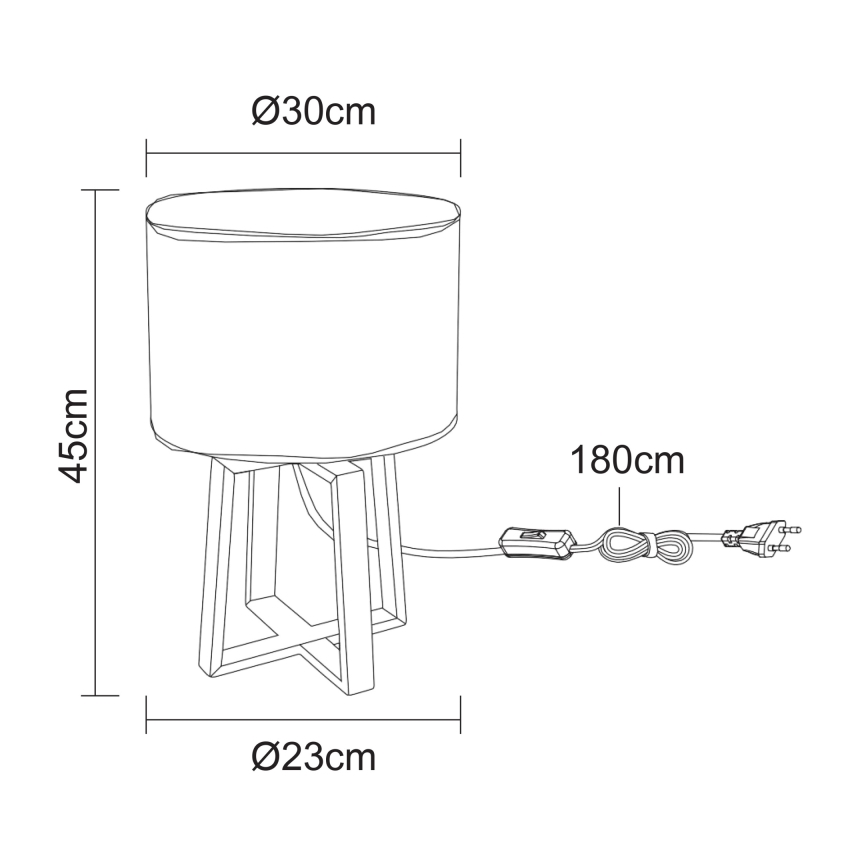 Globo - Lampada da tavolo 1xE14/40W/230V marrone