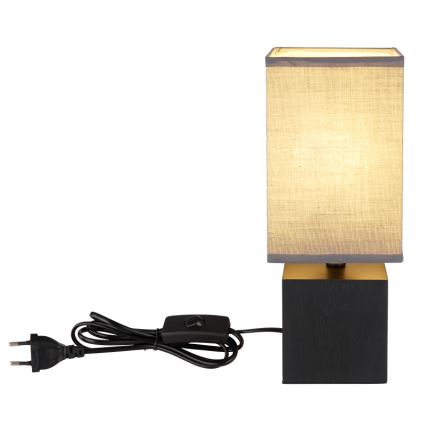 Globo 21628ALU - Lampada da tavolo VALENTINO 1xE27/7W/230V nero/antracite