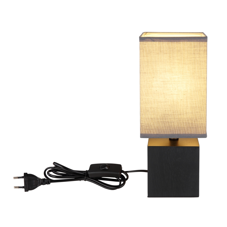 Globo 21628ALU - Lampada da tavolo VALENTINO 1xE27/7W/230V nero/antracite