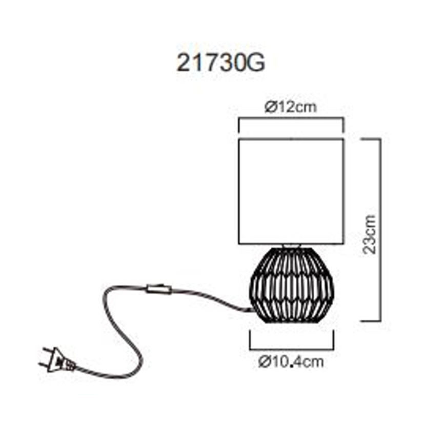 Globo - Lampada da tavolo 1xE14/40W/230V grigio