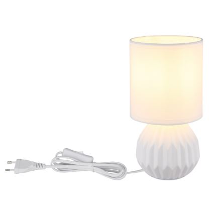 Globo - Lampada da tavolo 1xE14/40W/230V bianco