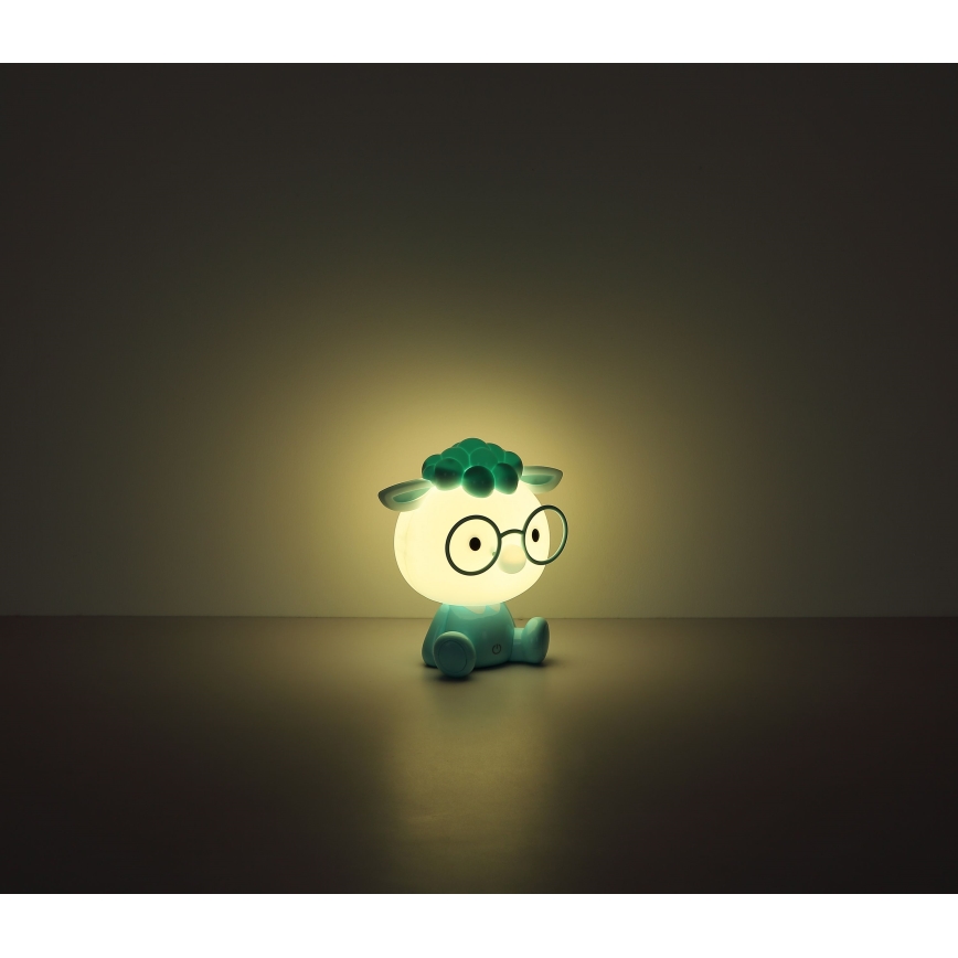 Globo - Lampada da notte ricaricabile dimmerabile per bambini LED/1W/5V 500 mAh blu