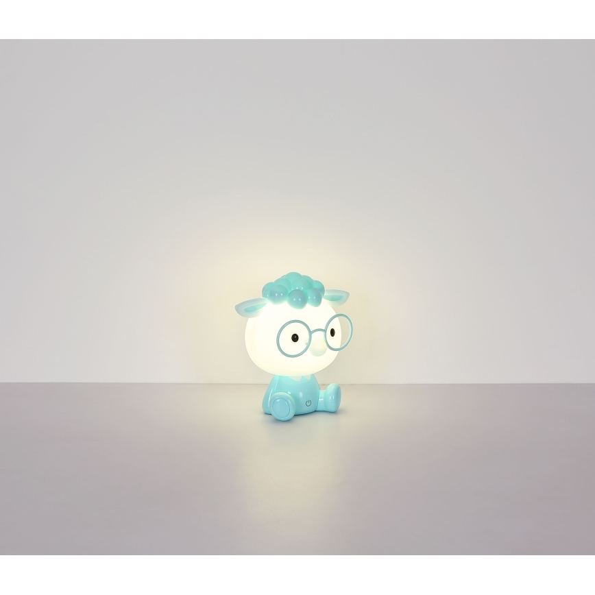 Globo - Lampada da notte ricaricabile dimmerabile per bambini LED/1W/5V 500 mAh blu