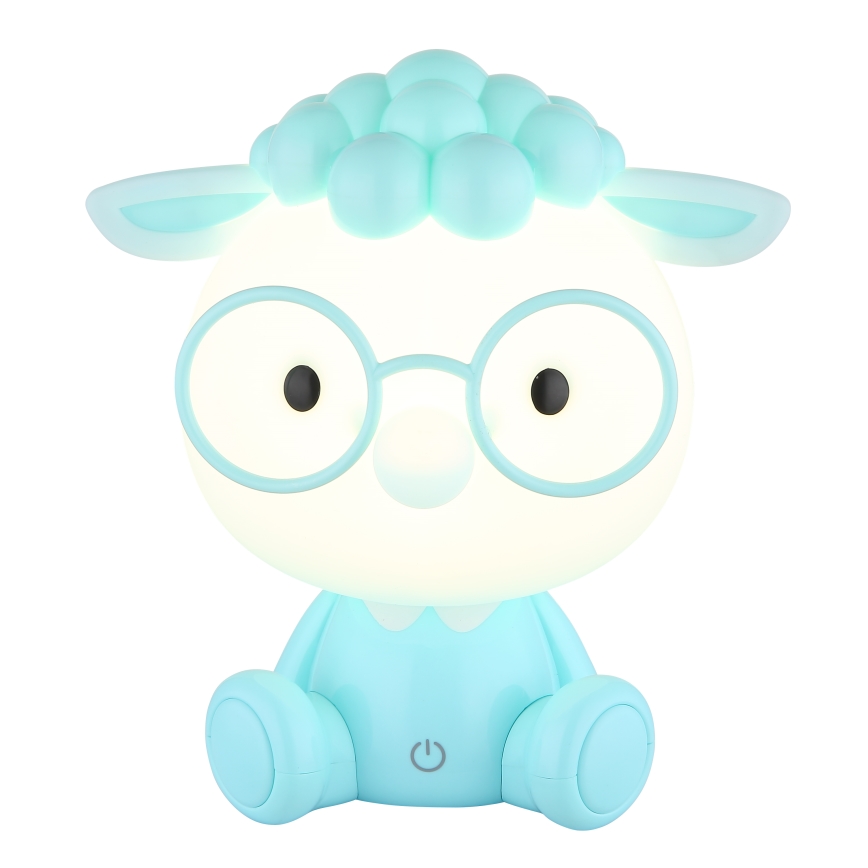 Globo - Lampada da notte ricaricabile dimmerabile per bambini LED/1W/5V 500 mAh blu