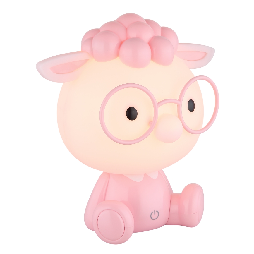 Globo - Lampada da notte ricaricabile dimmerabile per bambini LED/1W/5V 500 mAh rosa