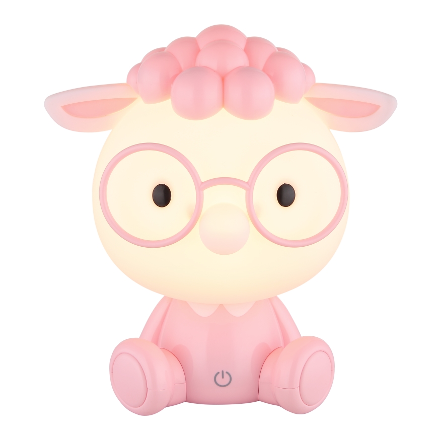 Globo - Lampada da notte ricaricabile dimmerabile per bambini LED/1W/5V 500 mAh rosa