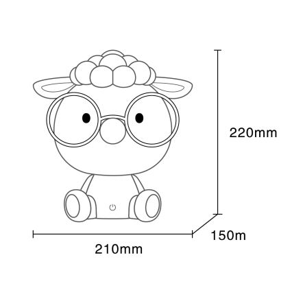 Globo - Lampada da notte ricaricabile dimmerabile per bambini LED/1W/5V 500 mAh rosa