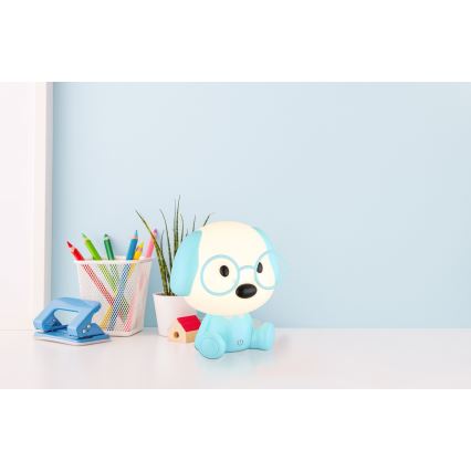 Globo - LED Dimmerabile ricaricabile per bambini notte piccola lampada LED/1W/5V 500 mAh blu