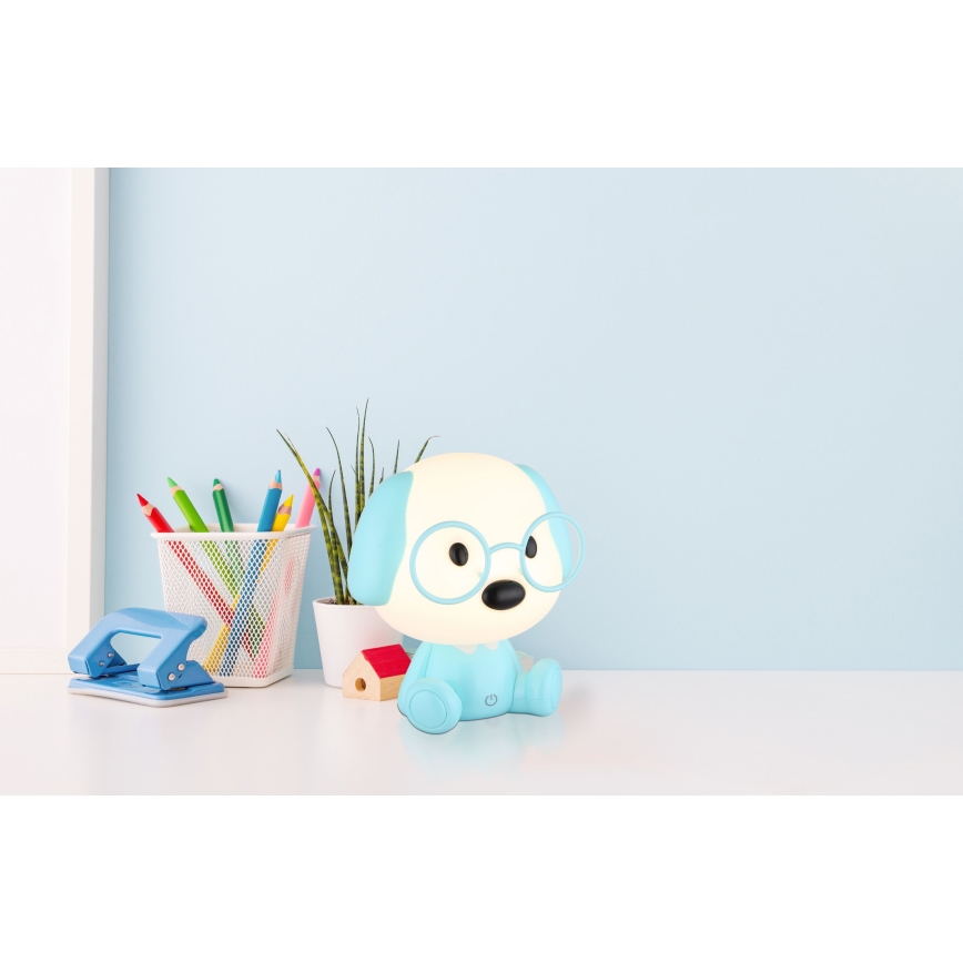 Globo - LED Dimmerabile ricaricabile per bambini notte piccola lampada LED/1W/5V 500 mAh blu