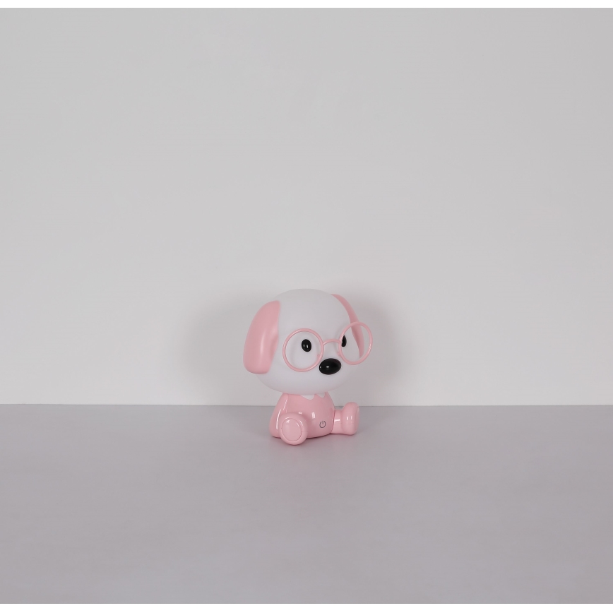 Globo - Lampada da notte ricaricabile dimmerabile per bambini LED/1W/5V 500 mAh rosa