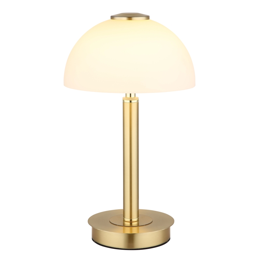 Globo - Lampada da tavolo a LED dimmerabile con controllo touch, 7W/230V, 3000K, finitura ottone