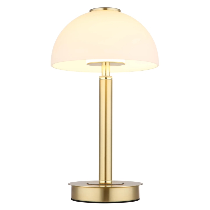 Globo - Lampada da tavolo a LED dimmerabile con controllo touch, 7W/230V, 3000K, finitura ottone