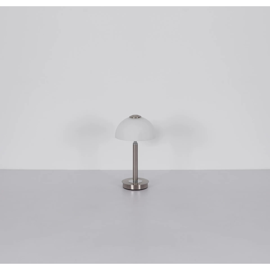 Globo - Lampada da tavolo LED dimmerabile a sfioramento, 7W/230V, 3000K, cromo opaco
