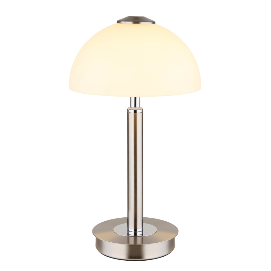 Globo - Lampada da tavolo LED dimmerabile a sfioramento, 7W/230V, 3000K, cromo opaco