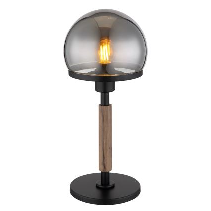 Globo - Lampada da tavolo 1xE27/40W/230V nero/marrone