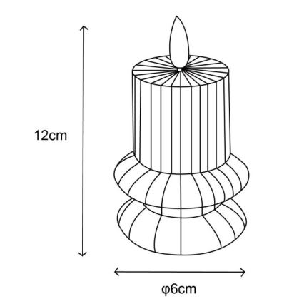 Globo - SET 2x LED Candele LED/0,06W/3V 1xCR2032 210 mAh