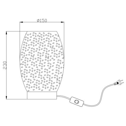 Globo 24002S - Lampada da tavolo NARRI 1xE27/40W/230V