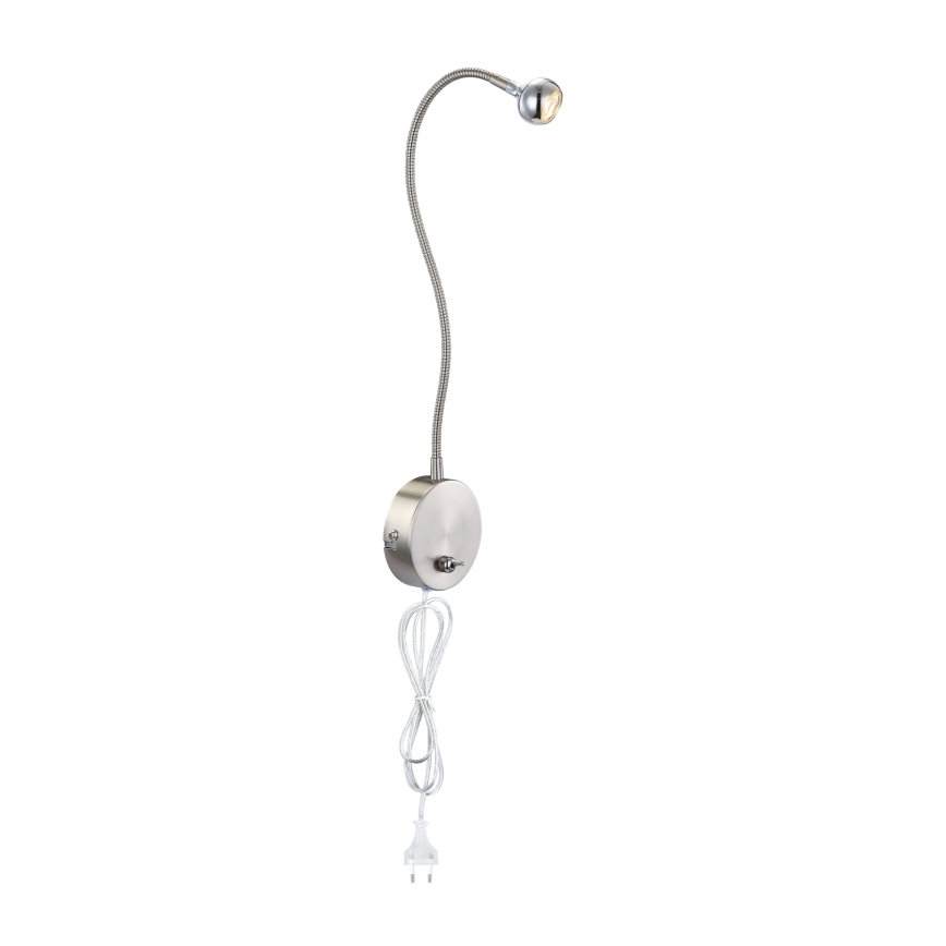 Globo - LED Flessibile piccola lampada LED/3W/230V cromo lucido