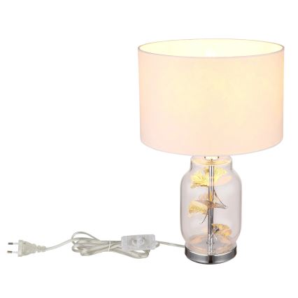Globo - Lampada da tavolo 1xE27/40W/230V bianco