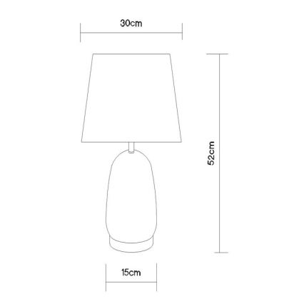 Globo - Lampada da tavolo 1xE27/40W/230V nera/marrone
