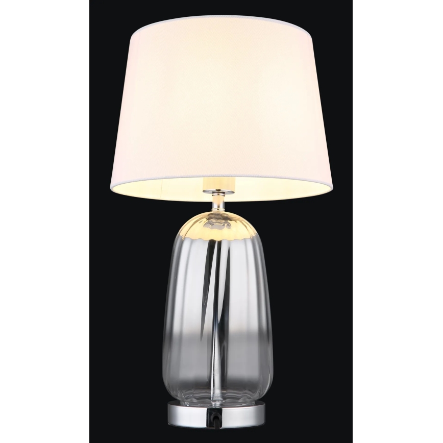 Globo - Lampada da tavolo 1xE27/40W/230V bianca/argento