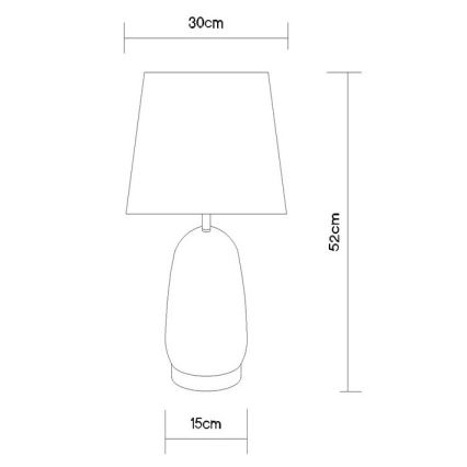 Globo - Lampada da tavolo 1xE27/40W/230V bianca/argento