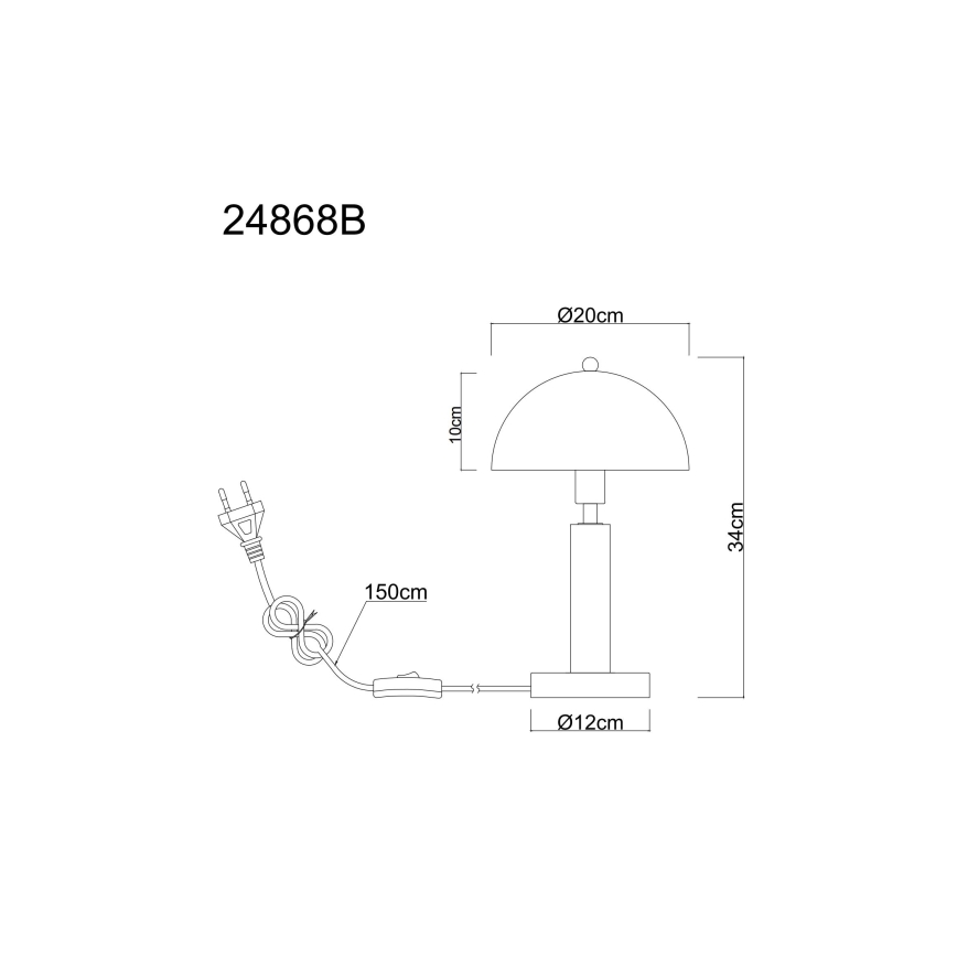 Globo - Lampada da tavolo 1xE14/40W/230V