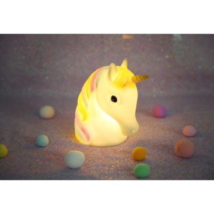 Globo - Lampada da notte LED per bambini LED/1W/230/4,5V 3xAA unicorno