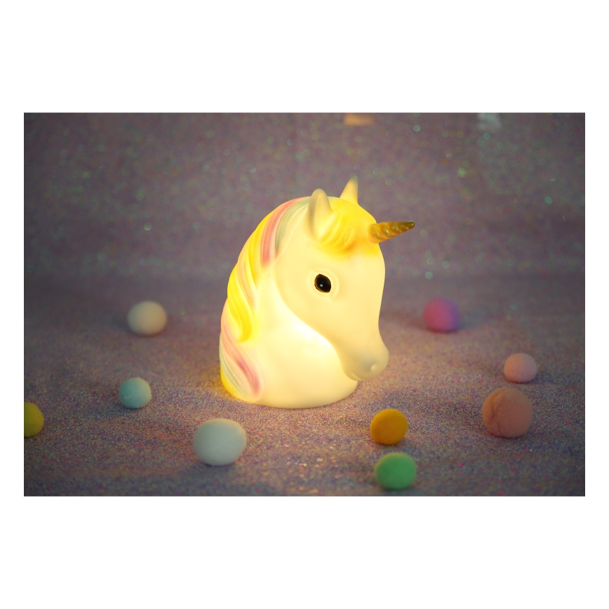 Globo - Lampada da notte LED per bambini LED/1W/230/4,5V 3xAA unicorno