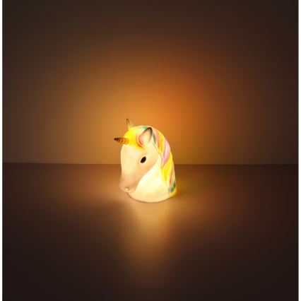 Globo - Lampada da notte LED per bambini LED/1W/230/4,5V 3xAA unicorno