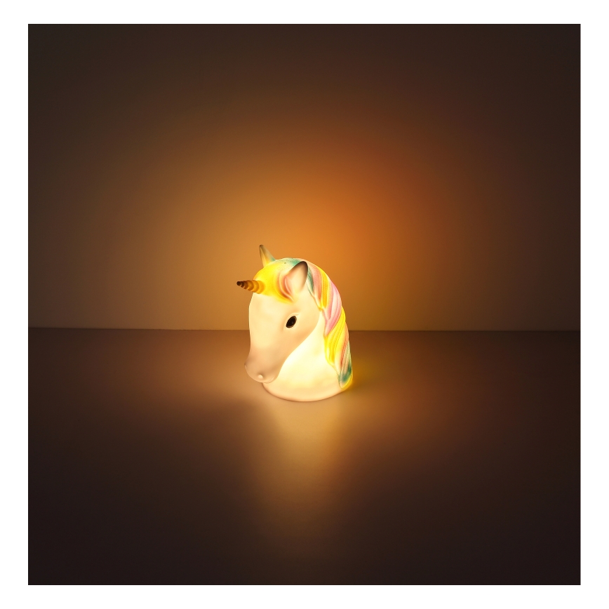 Globo - Lampada da notte LED per bambini LED/1W/230/4,5V 3xAA unicorno
