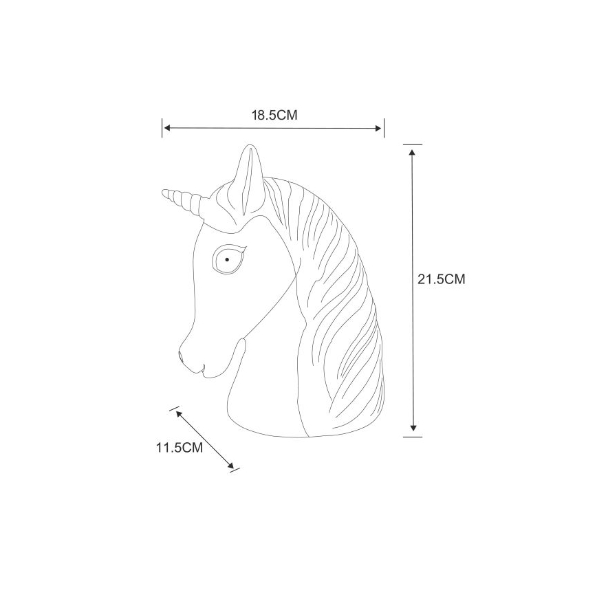 Globo - Lampada da notte LED per bambini LED/1W/230/4,5V 3xAA unicorno