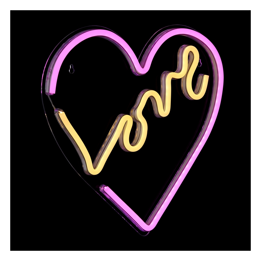 Globo - LED Decorazione murale al neon LED/3W/USB cuore