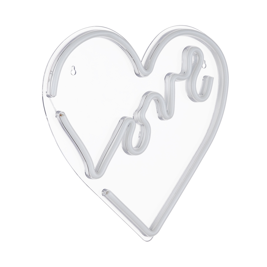 Globo - LED Decorazione murale al neon LED/3W/USB cuore