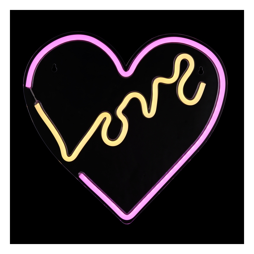 Globo - LED Decorazione murale al neon LED/3W/USB cuore